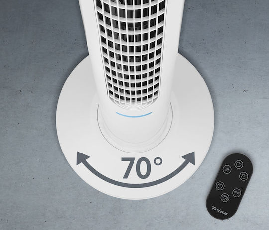 Trisa Electronics Comfort Breeze Tower Fan 28W with Remote Control White