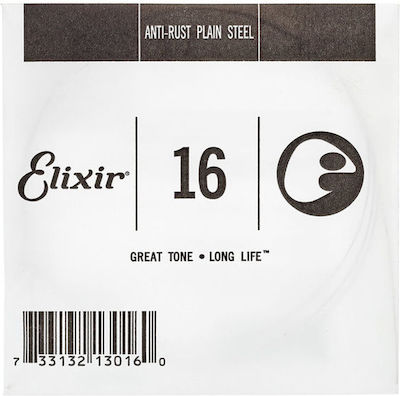 Elixir Einzelne Stahl Saite für E-Gitarre Anti-Rust Plain Ball End .016"