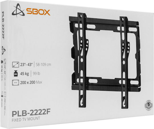 Sbox PLB-2222F-2 Wandhalterung für Fernseher bis 43" und 45kg
