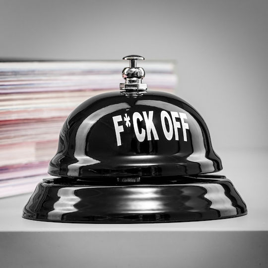 Clopot Metalic "F*ck Off" 8 cm 8.5x6