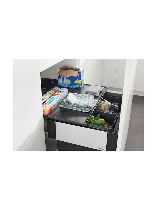 Blanco Select 60/2 Recycling Plastic Cupboard Bin Black
