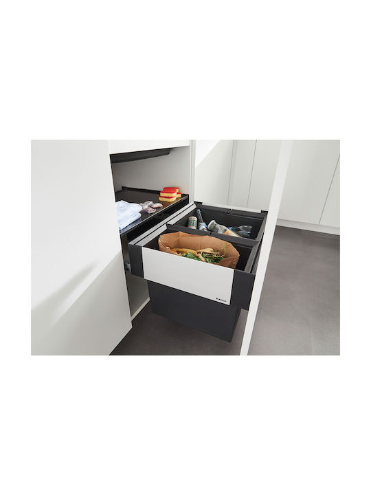 Blanco Select 60/2 Recycling Plastic Cupboard Bin Black