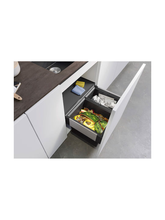 Blanco Select 60/2 Recycling Plastic Cupboard Bin Black