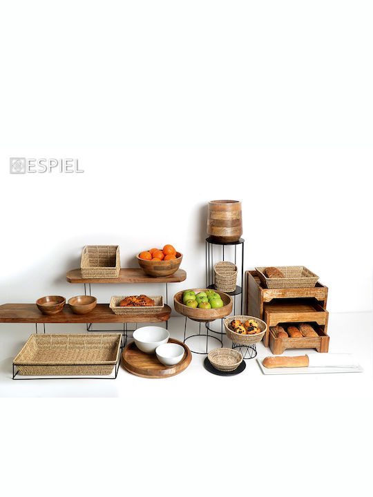 Espiel Кутия за хляб Плетеница Бежова 22x14x5см