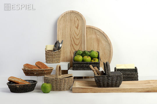 Espiel Cutie de pâine Wicker Gri 24x16x6cm
