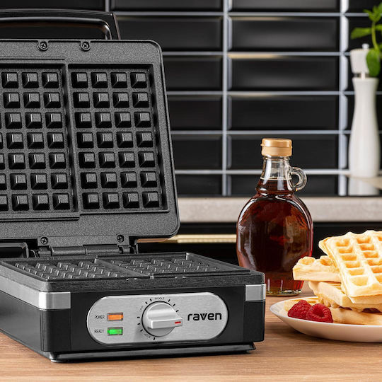 Raven Waffeleisen Für Rechteckige Waffeln 2 Leistung 1400W