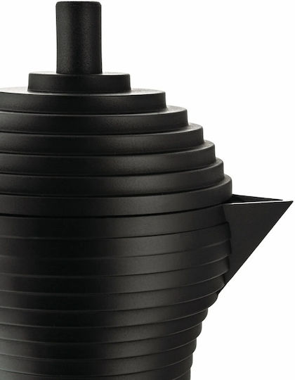 Alessi Stovetop Espresso Pot 1 Cups Black