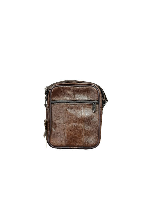 G.M Leather Men's Bag Shoulder / Crossbody Brown