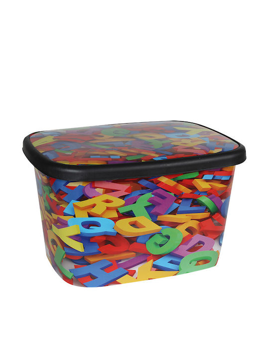 TnS Plastic Storage box with Cap Multicolour 25lt 1pcs