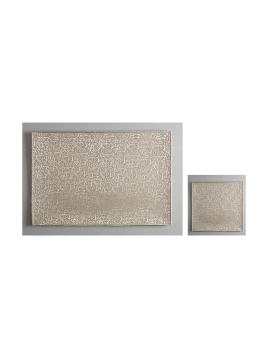 Espiel Coaster Fabric Beige 10x10cm 6pcs