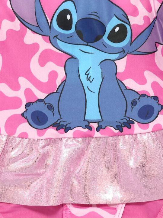 Disney Lilo & Stitch Παιδικό Μαγιό Ολόσωμο Ροζ