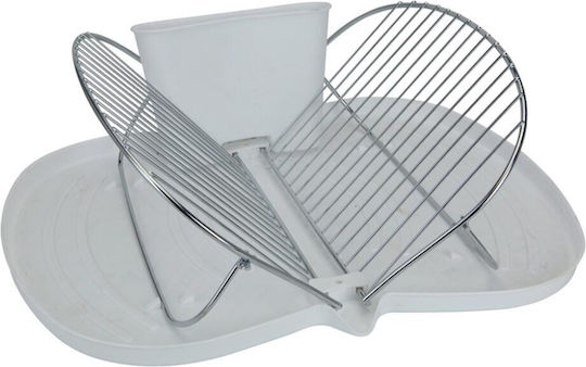 Excellent Houseware Metallisches Schwarz Geschirrabtropfer 50x34x23cm
