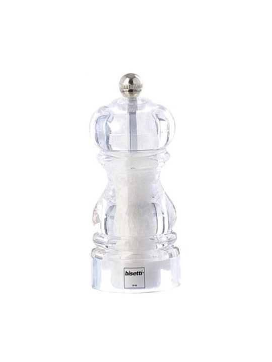 Bisetti Milano Manual Plastic Salt Mill 12cm Transparent