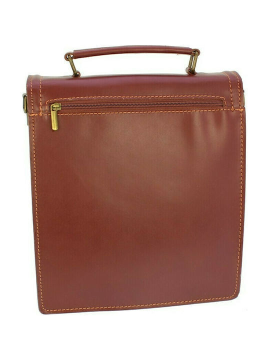 Leder Herrentasche Schulter / Crossbody Braun