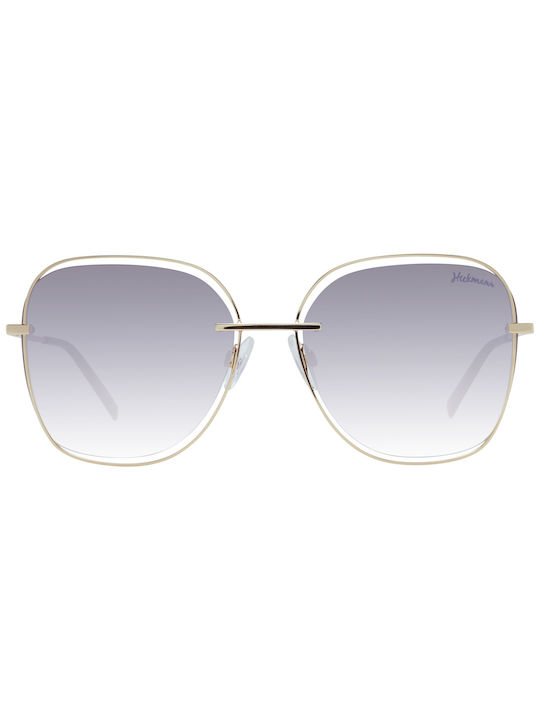 Ana Hickmann Women's Sunglasses with Gold Metal Frame and Gray Gradient Lens HI3077 04F