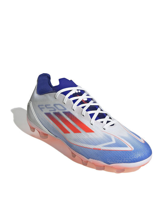 adidas F50 Pro Football Shoes with Cleats Cloud White / Solar Red / Lucid Blue