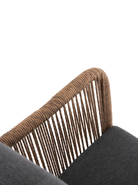 Baffin Διθέσιος Καναπές Εξωτερικού Χώρου Rattan με Μαξιλάρια 129x70x77cm