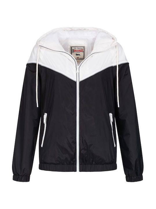 Skerray Women's Sweatshirt Jacket Hooded Black/white