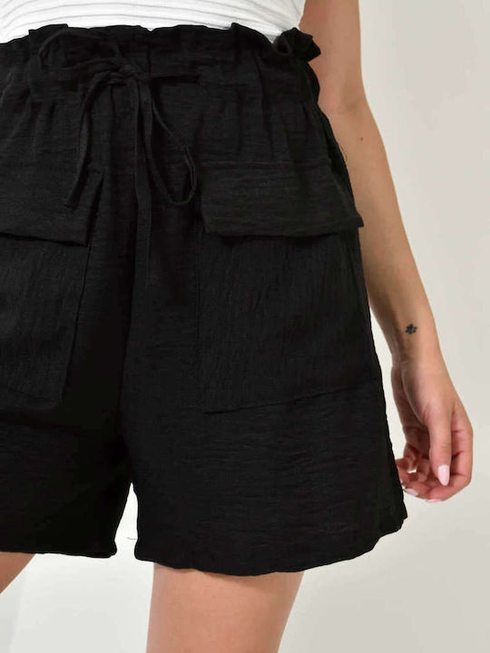 Women's Linen Shorts black