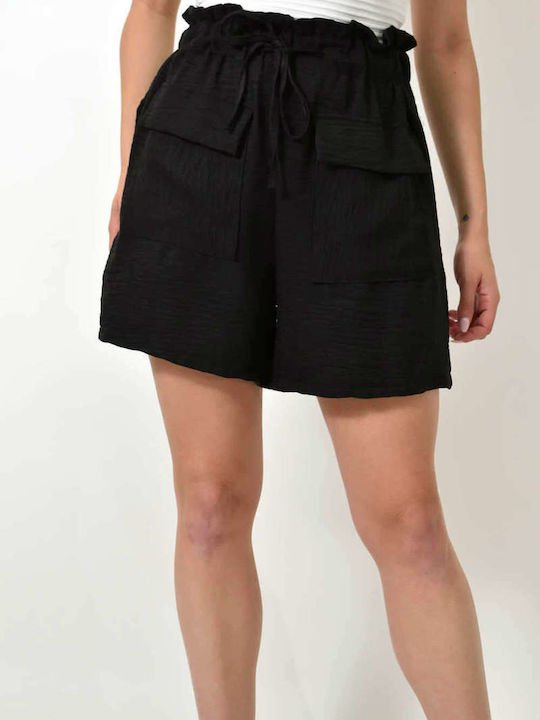 Women's Linen Shorts black
