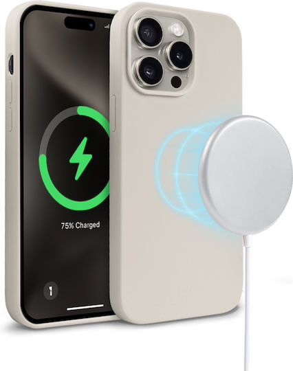 Crong Color Back Cover Σιλικόνης Γκρι (iPhone 15 Pro)