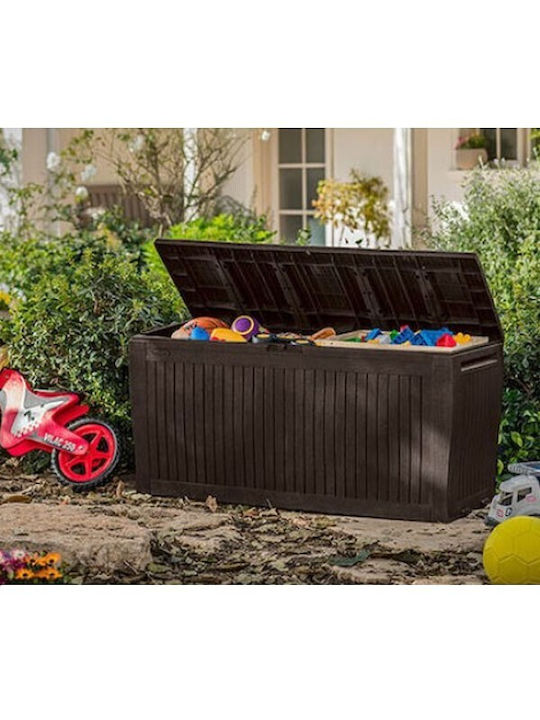 Keter Plastic Outdoor Storage Box Comfy 270lt Brown 117x45x57cm