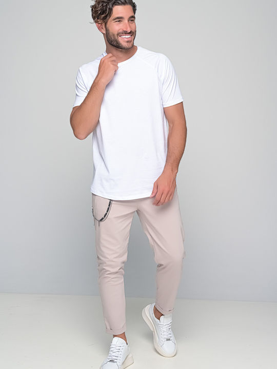 Ben Tailor Bărbați T-shirt Sportiv cu Mânecă Scurtă White