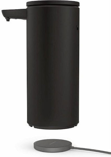 Simplehuman Dispenser Κουζίνας από Ανοξείδωτο Ατσάλι με Αυτόματο Διανομέα & Θήκη για Σφουγγάρι Μαύρο 414ml