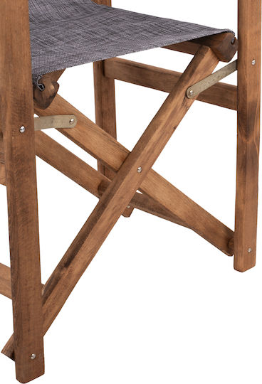 Καρέκλα Σκηνοθέτη Ξύλινη Λήμνος Γκρί 57x54x88.5εκ.