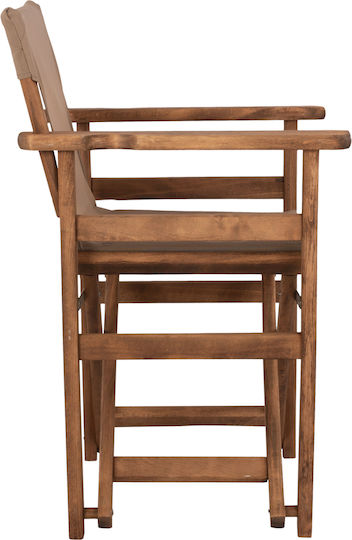 Director's Chair Wooden Limnos Walnut / Mocha 1pcs 57x54x88.5cm.