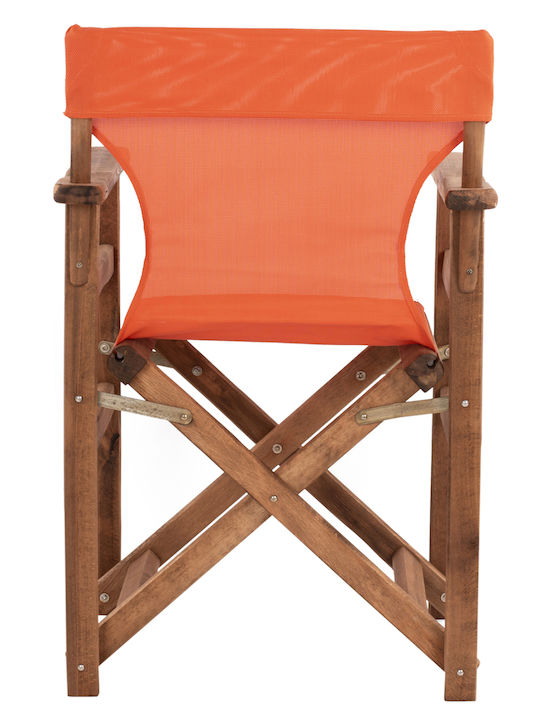 Director's Chair Wooden Limnos Orange 1pcs 57x54x88.5cm.