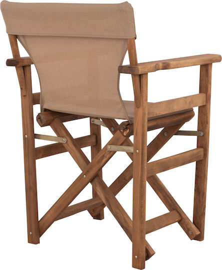 Director's Chair Wooden Limnos Walnut / Mocha 1pcs 57x54x88.5cm.