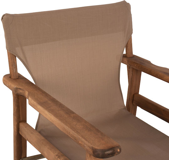 Director's Chair Wooden Limnos Walnut / Mocha 1pcs 57x54x88.5cm.