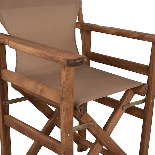 Director's Chair Wooden Limnos Walnut / Mocha 1pcs 57x54x88.5cm.