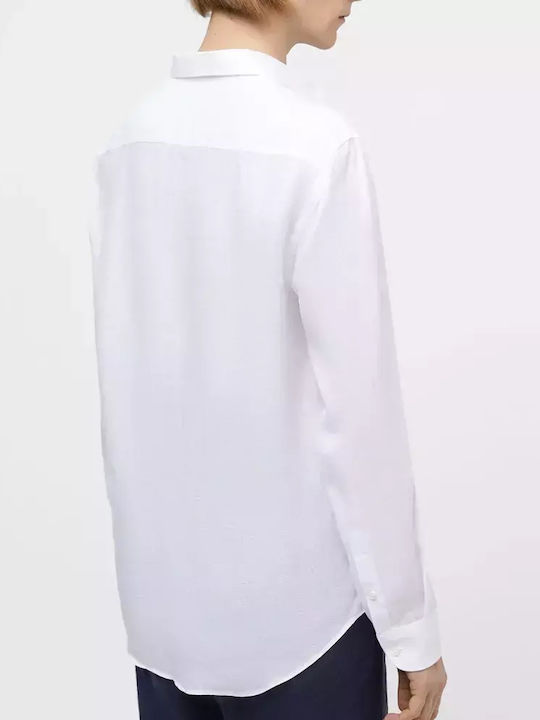 Emporio Armani Men's Shirt Linen bianco