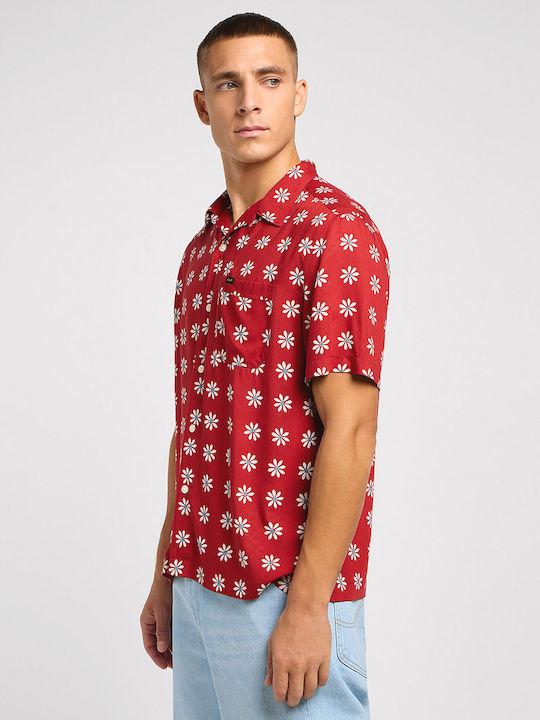 Lee Men's Shirt Short Sleeve Garnet