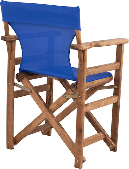 Director's Chair Wooden Limnos Blue 57x54x88.5cm