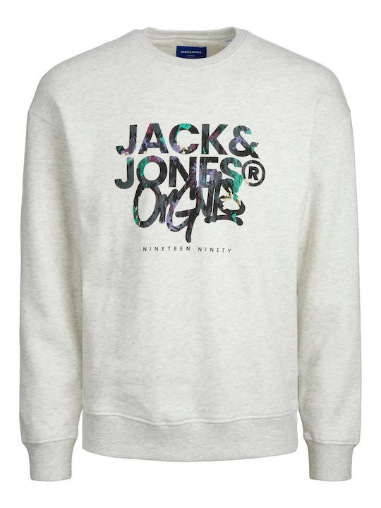 Jack & Jones Herren Sweatshirt White Melange