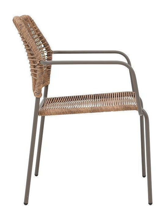 Fylliana Gartenstühle Rattan Leana Braune 56x59x80cm