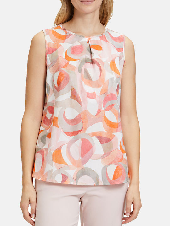 Betty Barclay Women's Blouse Cotton Sleeveless Multicolor