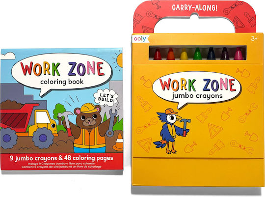 Ooly Work Zone Set de creioane colorate cu vârf gros în cutie 9buc Pachet de 1 ambalaje