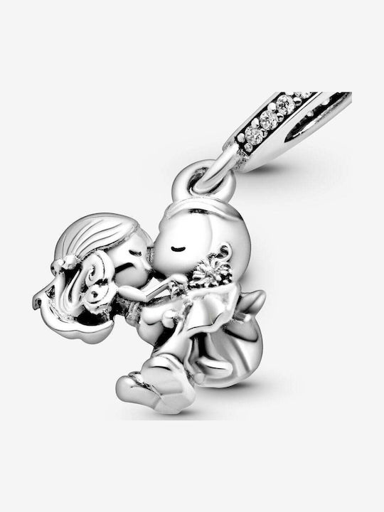 Pandora Married Couple Dangle Charm με Πέτρες από Ασήμι με Ζιργκόν