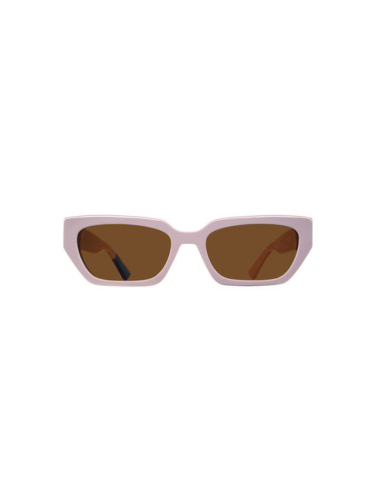 Urban Owl Cara Women's Sunglasses with Beige Plastic Frame and Brown Lens CARA-C3