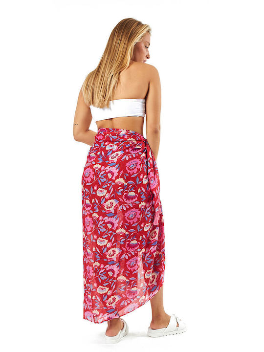 Verde Rotes Damen Pareo