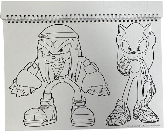 Gim Drawing Pad 23x33 40 Sheets + Stickers Sonic Prime 334-84416