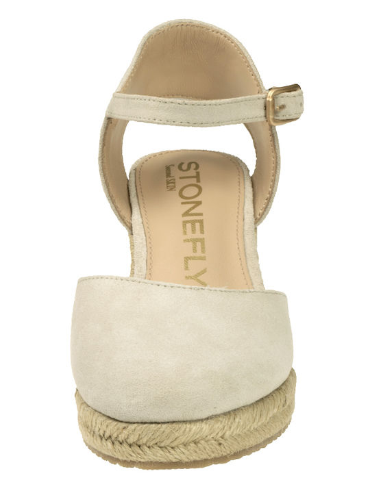 Platforme Dama De Vară Tip Espadrile Bej
