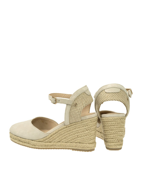 Platforme Dama De Vară Tip Espadrile Bej