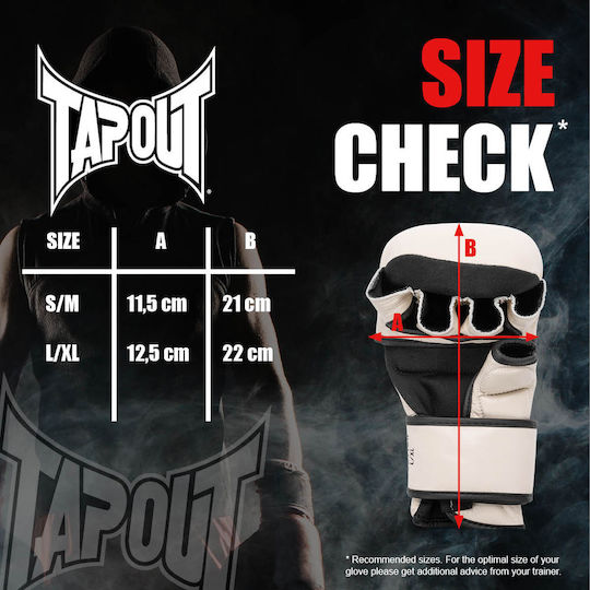 Tapout Γάντια ΜΜΑ Δερμάτινα Μαύρα