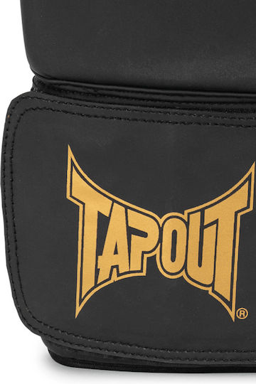 Tapout Γάντια Πυγμαχίας από Συνθετικό Δέρμα για Αγώνα Μαύρα