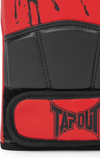 Tapout Boxing Gloves made of Synthetic Leather for Match Red